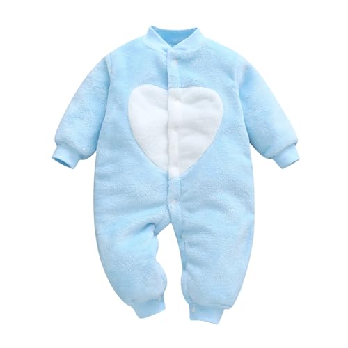 Raopuzi Mono Mameluco para Bebe Recién Nacido 0-15 meses Invierno Franela Pelele Bodies Bebe Niño Niña Traje de Nieve de Invierno de una Pieza para Bebé, Conjunto de Ropa Exterior, Grueso y Cálido