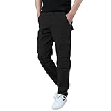 [Fasshonrida] カーゴパンツ メンズ アウトドア ズボン 撥水 速乾 脱着可能 3WAY ロング丈 ハーフ丈 無地 ワイドパンツ ゆったり 大きいサイズ ストレート ワーク ぱんつ 作業 ずぼん ミリタリー クライミング キャンプ 登山 ハイキング ドライ 薄手 ボトムス 上品 光沢 アメカジ オールシーズン 春夏秋冬 black L