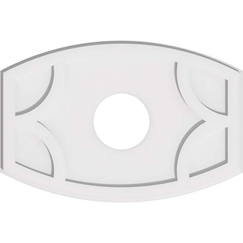 Image of Ekena Millwork CMP26X17KY-06000 Kailey Architectural Grade PVC Contemporary Urethane Ceiling Medallions 26 inchW x 17 3 /8 inchH x 6 inchID x 14 inchC x 1 inchP