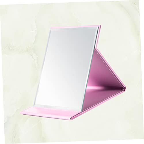 Espejo de Maquillaje Plegable Minimalista Rosa Compacto miniatura 7