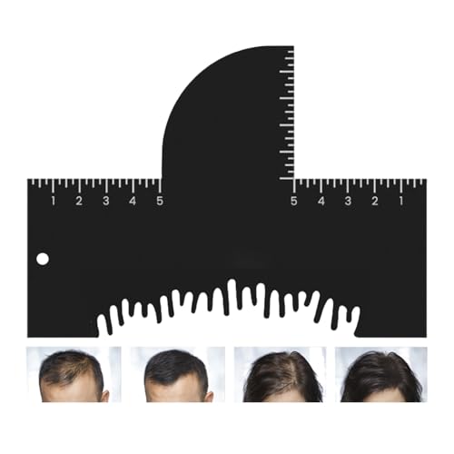 Mimoqk Accesorio De Perfeccionamiento | Herramienta de Aplicación para Engrosamiento Capilar - Plantilla de Contorno Capilar para Recortar el Bigote, Establecer Barba, Estilizar, Afeitado Feminin y