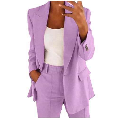 Ensemble 2 pièces femme blazer et pantalon ajusté chic