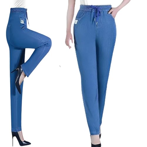 Aromia Jeans Older Woman, Comfijeans - High Waist Ultra-Stretch Mom Jeans, Comfy Casual Flex Wide Leg Jeans for Women