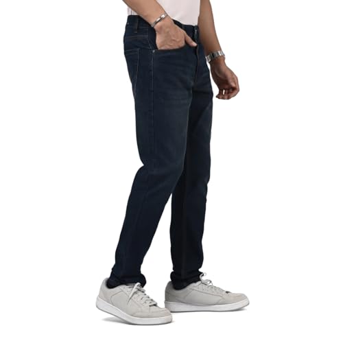Image of WROGN Men's Slim Fit Jeans | Cotton Stretch | Solid | Casual Denim