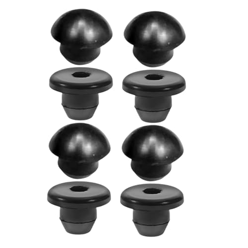 CIYODO 8PCS Rubber Hydraulic Floor Bottle Jack Plugs Replacement Oil Filler Bung for Hydraulic Jacks Includes 4 and 4 Flat Plugs for Efficient Fluid Maintenance