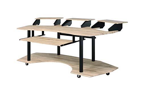 Acme Furniture Eleazar Music Recording Studio Desk, Natural Oak #TOP4