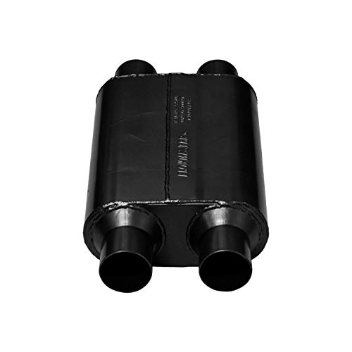 NEW FLOWMASTER 40 SERIES CHAMBERED MUFFLER,OVAL,BLACK,DUAL 2.5' INLET & OUTLET,19' OVERALL LENGTH