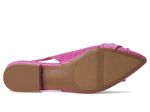 Ballerines pour femme Anne Klein Kenni plates en raphia rose 37.5 EU