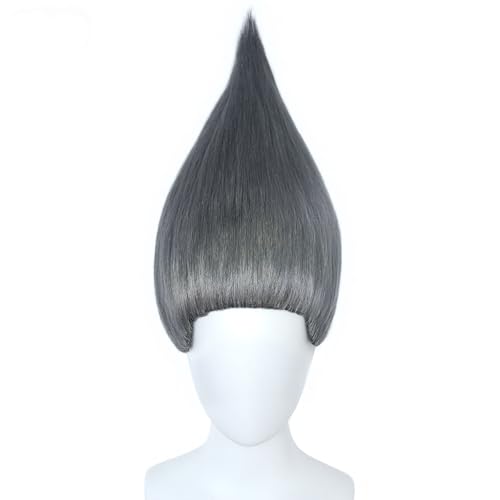 Image of JoneTing Pure Grey Wig for Anime Gray Straight Party Wigs for Halloween
