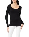 Longsleeve slim fit VERO MODA Damen VMMAXI My LS Soft UNECK GA NOOS Langarmshirt, Schwarz (Black Black), M
