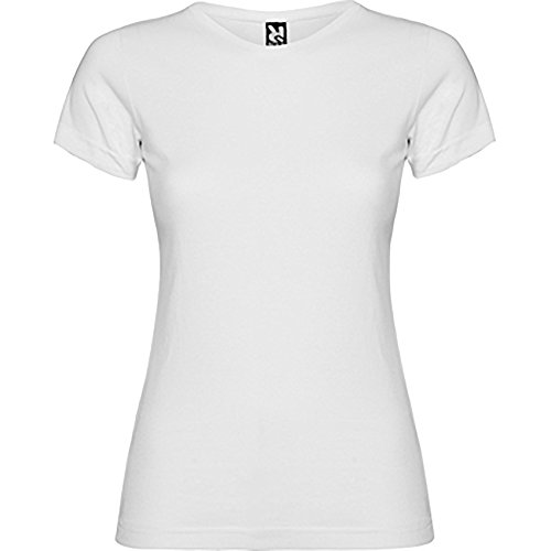 Camiseta Femenina de Manga Corta Entallada, con Cuello Redondo Acanalado 1x1 Jamaica