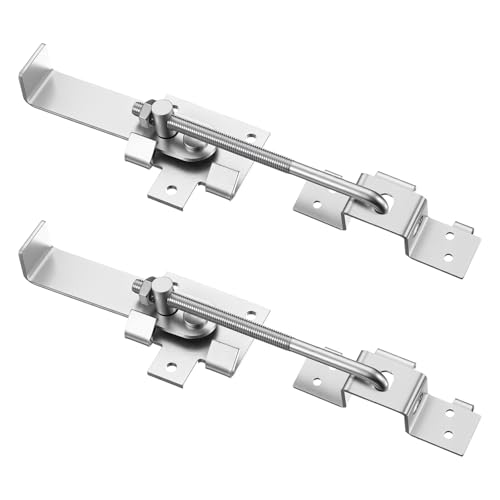 Otoolling 2 Pcs Barn Door Jamb Latch with Hook 7