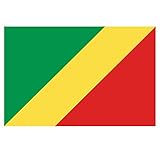Supstick Aufkleber, Flagge von Nation, Kongo-Brazzaville, Format 3 x 2 cm, 8 Stück