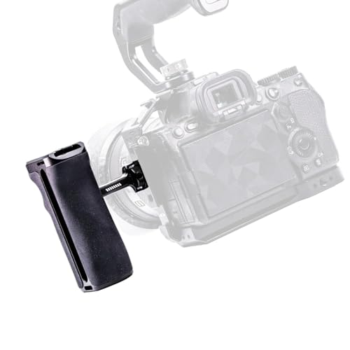 Image of Camera Hand Grip Universal Handle with 3 Cold Shoes, Ergonomic Silicone for NATO Rail & 1 /4 inch Camera Cage (Camera Side Handle)