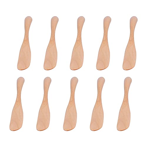 10 Uds esparcidor de queso de madera, esparcidor de gelatina de mantequilla cuchillo de queso postre crema de mantequilla esparcidor de mermelada cuchillo de mantequilla(Luz)