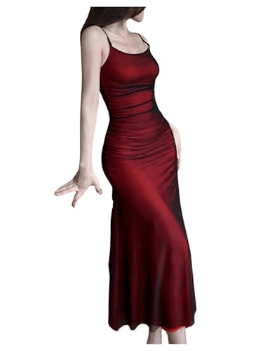Image of GORGLITTER Women's Mesh Bodycon Maxi Prom Dress Sleeveless Backless Evening Date Night Party Cocktail Long Dress