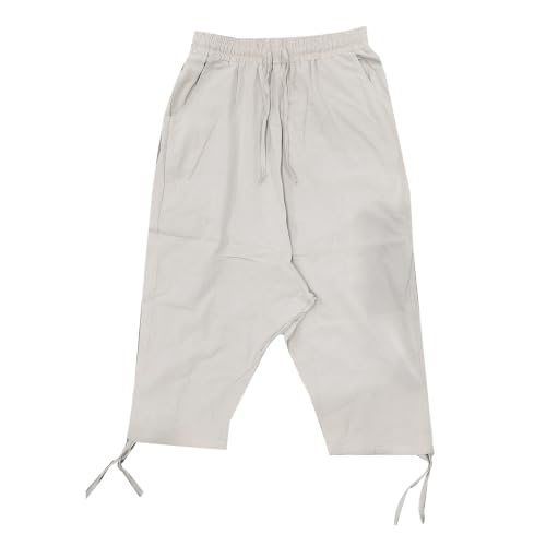 HIMEKEY Jogger Harem Homme mélange Lin Taille élastique décontracté – vue 7