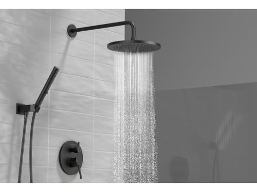 Image of Lava Odoro Modern Rain Shower System Faucet Set, SF104-MB