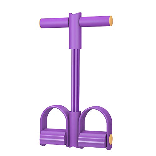 Pedal Resistance Band?4 Tubes of Natural Latex Mini Fitness Fat Loss Equipment for Arm, Back and Leg Strength Workouts, Muscle Stretching and Yoga (purple3)