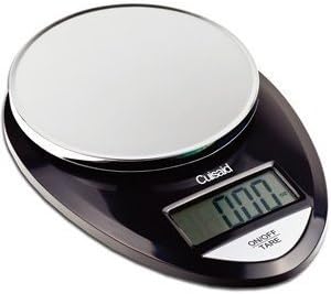 ProDigital AccuWeigh Digital Kitchen Scale With Cuisaid Calorie Guide 11 Lb. Capacity (Black Chrome)