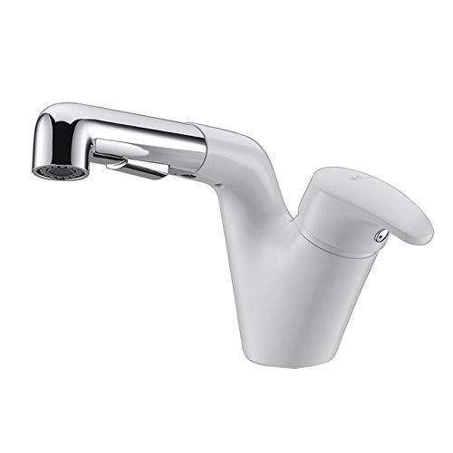 Robinet de lavabo en laiton extractible pour nettoyer facilement les coins de la vasque