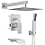 HomGoo Shower System with Tub Spout, All Metal Tub Shower Faucet Set with 10'' Rain shower heads and handheld spray combo,Wall Mounted Tub Shower Systems with Valve and Trim Kit, Brushed Nickel
