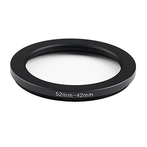 Image of 52mm to 42mm Step-Down Ring Filter Adapter,for All Brands UV ND CPL, Metal Ring Step-Down Rings Adapter Filter (52mm-42mm)
