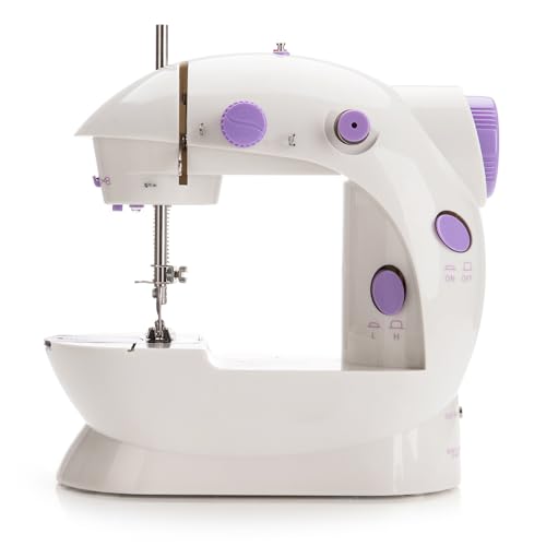 Mini Sewing Machine for Beginner by Phildim (2 Speeds, LED Sewing Light, Foot Pedal) - Small Electric Sewing Machines PD-072-UK-A10