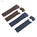 HFERHT 25 * 12mm Black Brown Blue Waterproof Silicone Rubber Watch Band Wrist WatchBand Belt Compatible With Ulysse Nardin Strap(Brown)