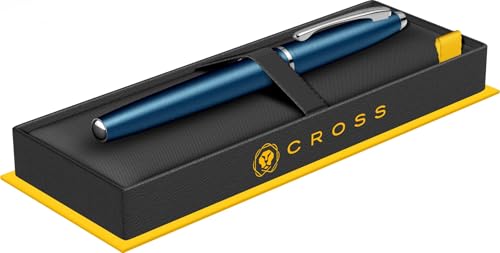 Image of Cross Calais Matte Metallic Midnight Blue Rollerball Pen in Self-Serve Packaging