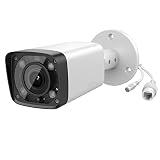4MP Varifocal PoE IP Bullet Security Camera, 5X Optical Zoom Motorized 2.7~13.5mm VF Lens, Outdoor S