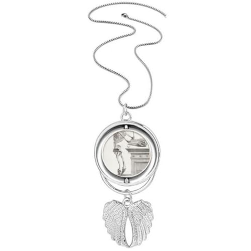 Collier squelette ailes d'ange en acier pour homme et femme