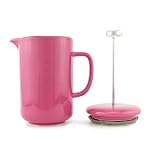 Upper Street Percolé Pink Ceramic French Press Cafetière 750ml | 6 Cup Coffee Maker | Dishwasher Safe | Heat Retaining | Stylish Kitchen Gift