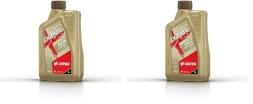 Cepsa XTAR 5W30 C3 D2 DPF (1L) Lubricante sintético para vehículos Gasolina y diésel (Paquete de 2)