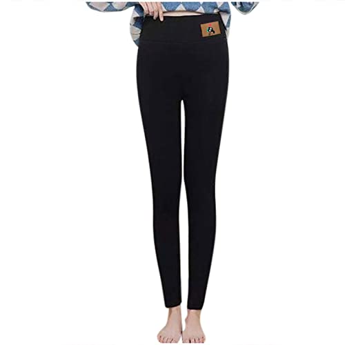 Winter Sherpa Fleece Lined Leggings For Women,Basic High Waist Stretchy Thick Cashmere Leggings Plush Warm Thermal Pants #TOP6
