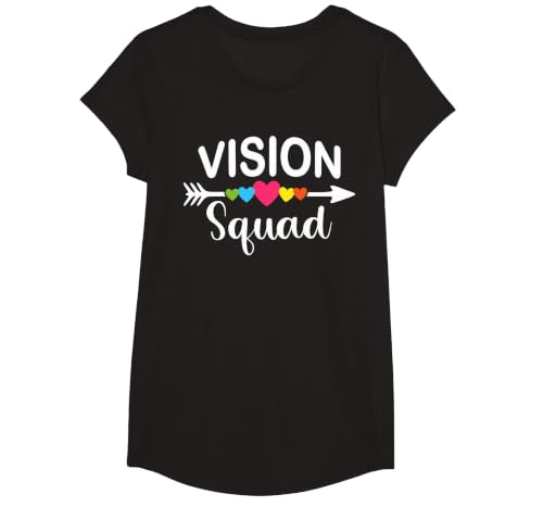 Vision Team T-Shirt, Girls, Black, Large
