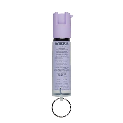 SABRE Protector 22-Gram Dog & Coyote Spray with Key Ring  13 Second Total Spray Time  3.5-Meter Range  Humane Dog Attack Deterrent  Maximum Strength Allowed By Health Canada