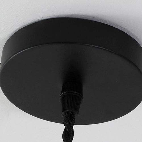 Lámpara colgante de metal negro con cable ajustable industrial 5