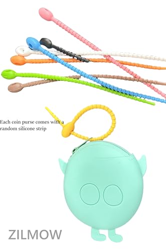 4 Pcs Silicone Monster Coin Purse for Children for Halloween All San't Day with Silicone Ties, Colorful Small Monster Change Purse for Kids(elf with legs)2