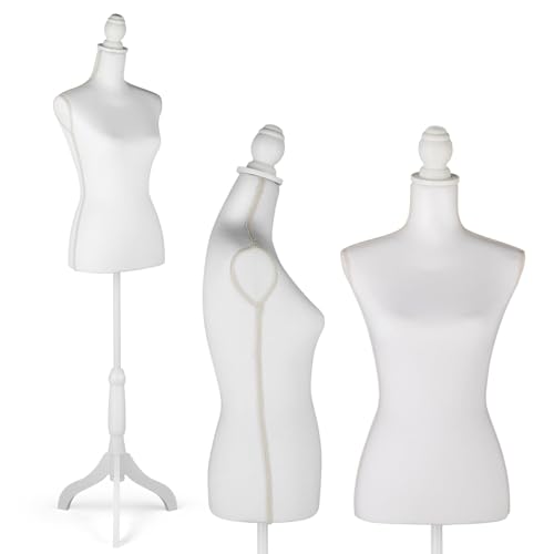 SIMEFUL Female Mannequins Body Torso Dress Form with Tripod Base