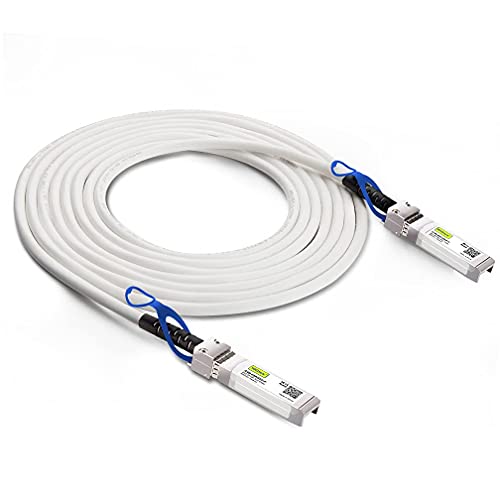10Gtek [White] Colored 25G SFP+ DAC Cable - Twinax SFP Cable for Cisco Devices, 3-Meter(10ft)