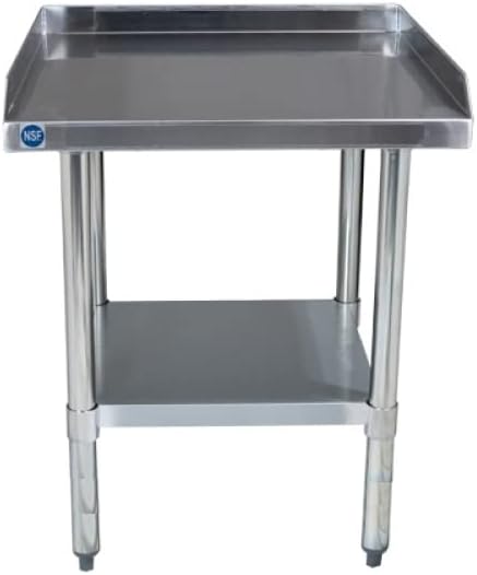 KPS Commercial Stainless Steel Equipment Grill Work Table – 24" x 24" | 35" Surface Height | Heavy-Duty Utility Stand for Griddle, Fryer, or Equipment