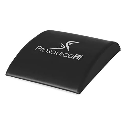 ProsourceFit Abdominal AB Mat 15” x 12” High Density Core Trainer, Black