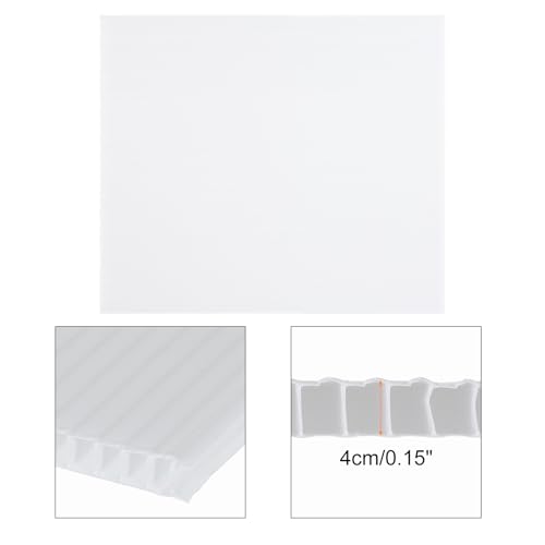 QUARKZMAN Wellpappe-Platten, 4 mm weiße Leere Rasenschilder, 17 Zoll x 13 Zoll wasserdichtes Schild, 5 Stück