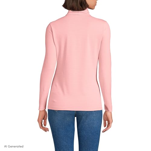 Image of Lands' End Lightweight Jersey Long Sleeve Turtleneck