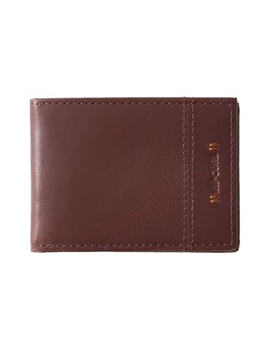 RIP CURL Stacked RFID Slim Leather Wallet in Tobacco, Tobacco