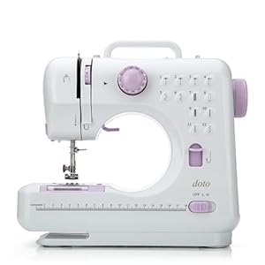 Mini Sewing Machine for Beginner by doto - Small Electric Sewing Machines with 2 Speed 12 Built-in Stitch Patterns DT-054-UK-A26