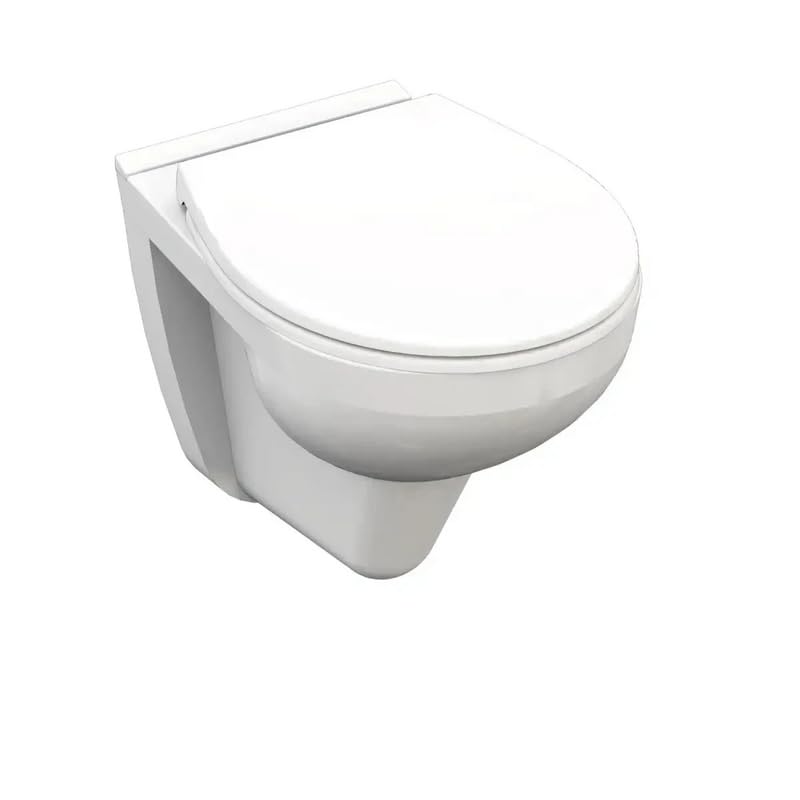 Wand WC Komplettset VIGOUR one mit CREAVIT Vorwandelement | Unterputz-Spülkasten, WC-Sitz mit Edelstahl-Scharnieren, Terra Betätigungsplatte, 2-Mengen-Spülung & Montagematerial, Weiß