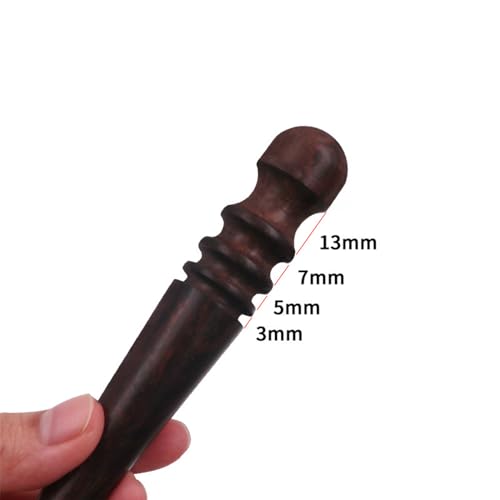 Professional Round Head Leather Edge Burnish Kit Ebony Wood Leather Edge Burnisher Tool for Burnishing Leather Hand Making Projects