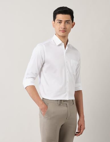 Image of Arrow Slim Fit Mens Formal Shirt - 100% Cotton, Breathable & Comfortable, Full Sleeves Shirts for Men